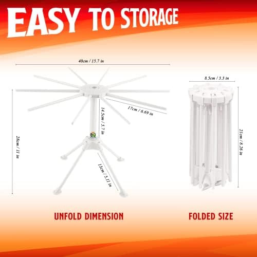 Goziha Escurridor De Pasta Soporte Para Fideos Con 10 Asas D