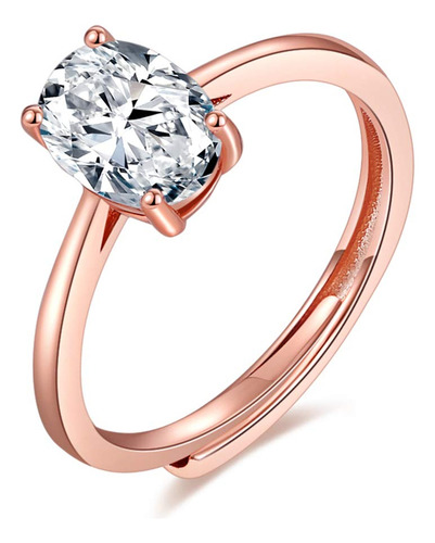 Anillo De Compromiso De Boda Con Circonita Cúbica Brillante