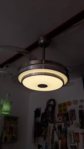 Imagen 2 de 5 de Lampara Abanico De Techo Con 3 Tonos De Luz #lampara