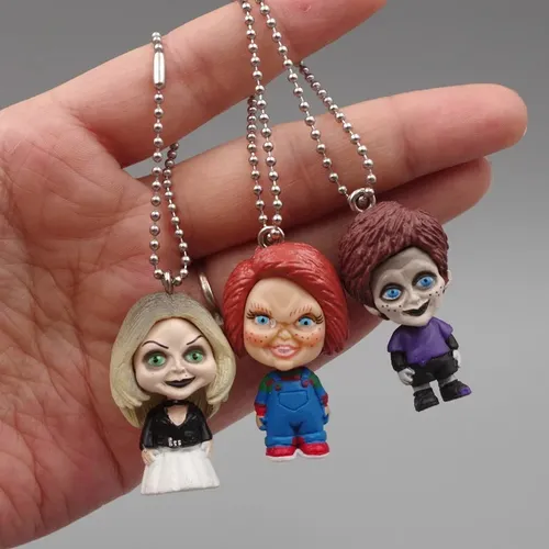 Juego De 5 Llaveros Con Figuras De Juguetes De Scary Chucky