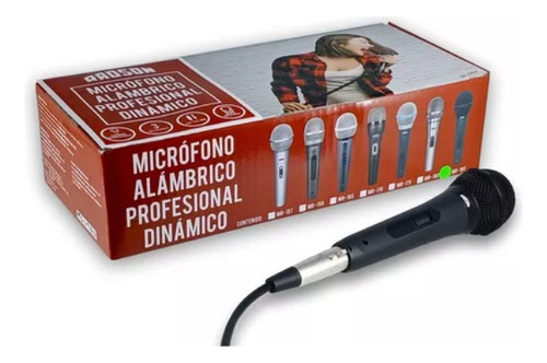 Micrófono Alámbrico Mr-185 Radson Negro