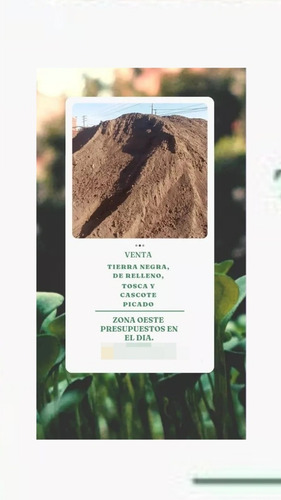 Venta De Tierra Negra, Tierra De Relleno, Tosca Y Cascote Pi