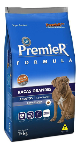 Ração Premier Cães Adultos De Raças Grandes Frango 15 Kg