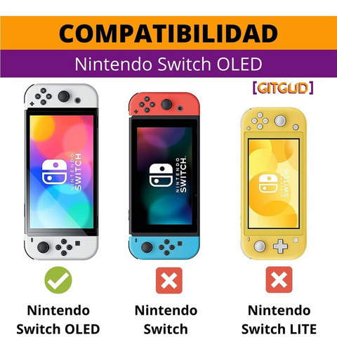 Imagen 2 de 2 de Kit Bolso Oled Nintendo Switch Pack Proteccion Vidrio Funda