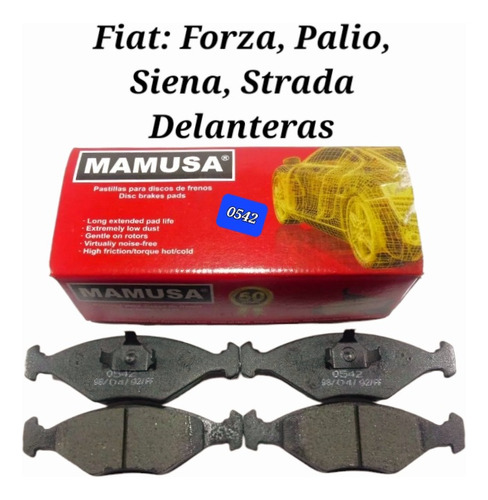 Pastillas De Frenos Mamusa 0542 Forza/palio/siena/strada