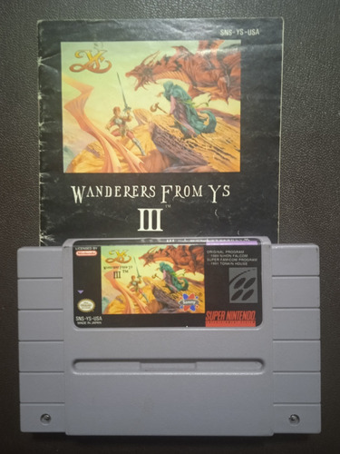 Wanderers From Ys Iii + Manual - Super Nintendo Snes