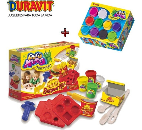 Juego De Masa Duravit Burguer Plastilina Duramasa X14 Potes