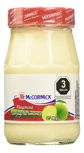 Mayonesa Mccormick Con Jugo De Limón 190g
