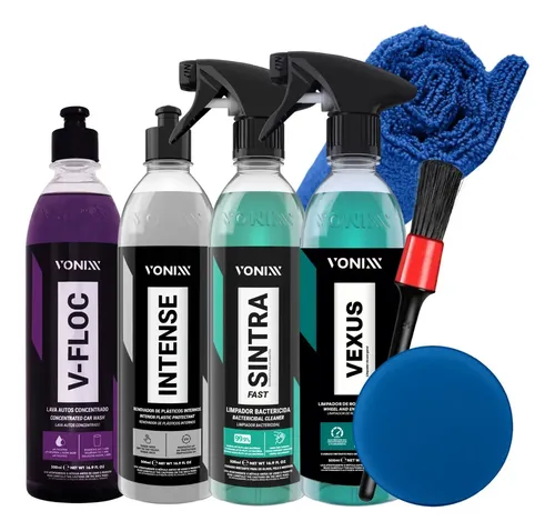Kit Lavagem Automotiva Vonixx Vexus Shampoo Neutro V-floc Revitalizador