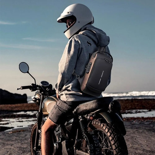 Bandolera Impermeable Con Sistema De Seguridad Amplia Verde Musgo