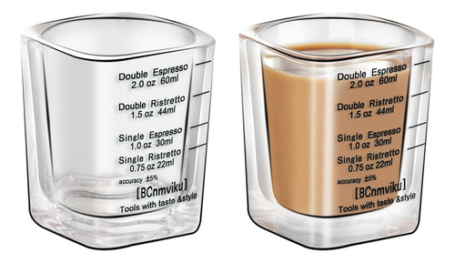 12 Tazas De Café Expreso De Vidrio De 30 Ml