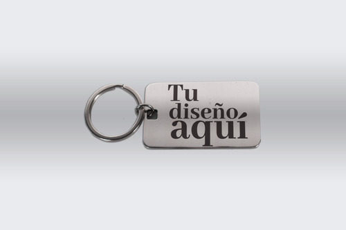 Llavero Personalizado Rectangular Regalo Acero Inox