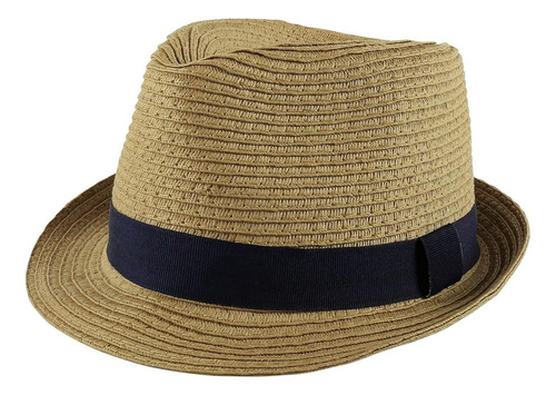 Sombrero De Fieltro Para Niños, Unisex, Con Paja, Trilby