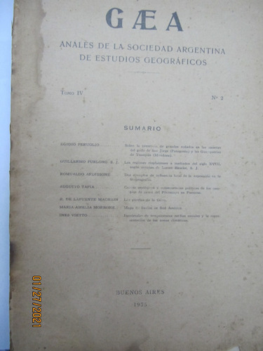 Anales De La Sociedad Estudios Geograficos Tomo Iv Nª2 1935