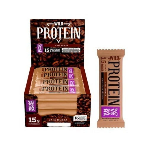 Barra Suplemento Wild Protein Sabor Cafe Mokka 16 Unidades