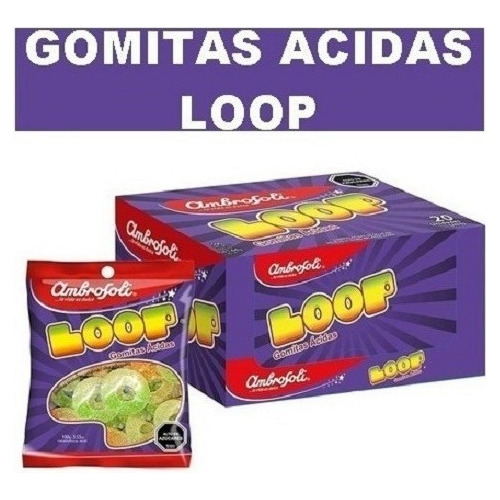 Gomitas Acidas Loop Caja 20 Unidades