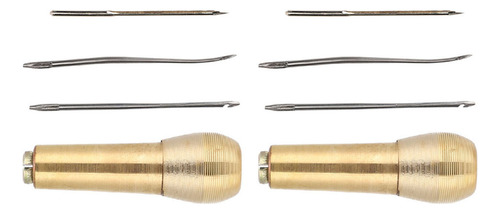 2 Set Many De Cobre Coser Awl Taper Cuero De Reparación De
