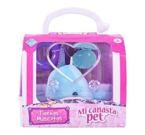 Imagen 2 de 6 de Tiburón De Peluche Con Accesorio En Canasta El Duende Azul