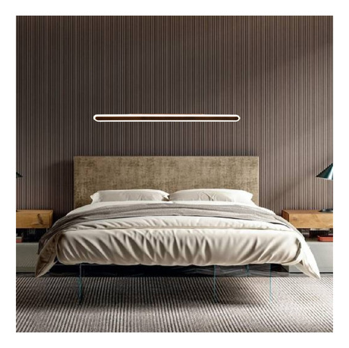 Aplique Lineal Exterior Led 15w Pared Difusa 60cm Gari-mnl Estructura Negro/frío