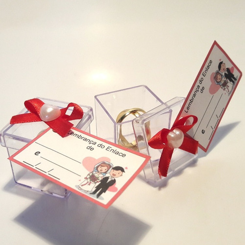 Lembrancinha Casamento Caixinha Com Alianças Kit Com 120