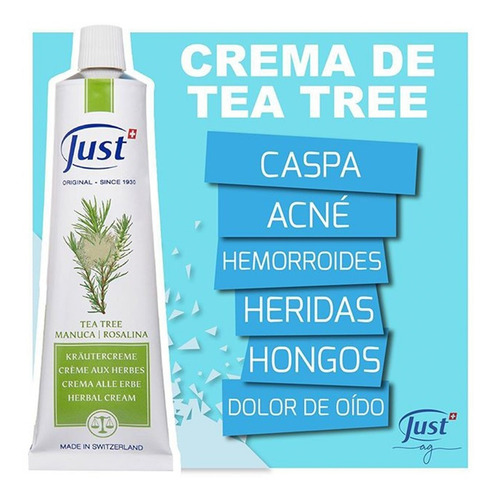 Imagen 4 de 6 de Crema De Tea Tree Just Producto Sellado 60g Envio Gratis
