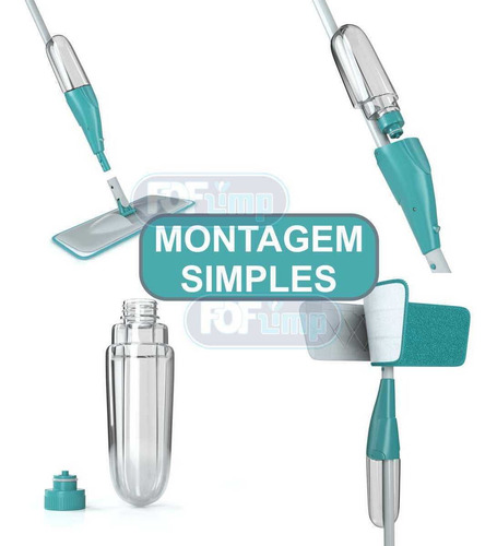 Mop Spray Magico Com Reservatório Rodo De Limpeza Microfibra