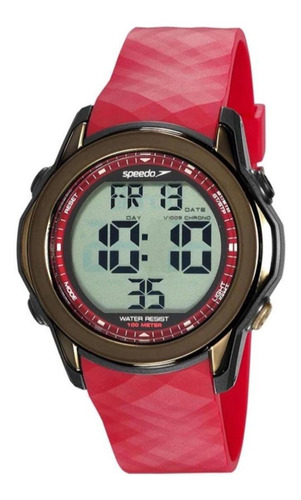 Relógio Pulso Digital Masculino Esportiv 80648g0evnp2 Speedo Cor da correia Vermelho