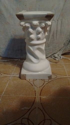 Columna Salomonica De 40cm  De Yeso Para Pintar