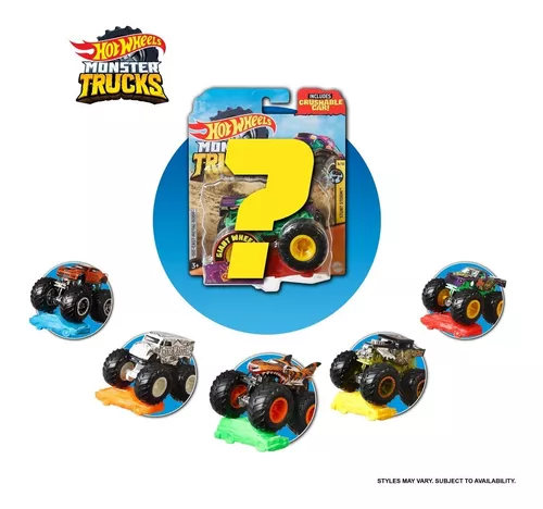 Hot Wheels Monster Trucks Veículo de Brinquedo 1:64 Pacote de 2 -  EletroTrade