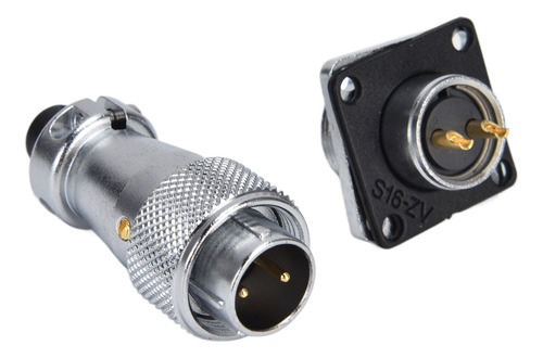 Adaptador De Metal Con Conector De Aviación De 2 Pines, Alea