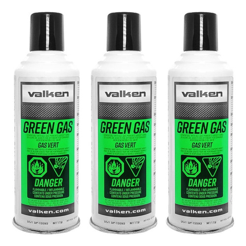 Green Gas X 3 Airsoft Marcadoras 1000 Ml Silicona Usa Valken