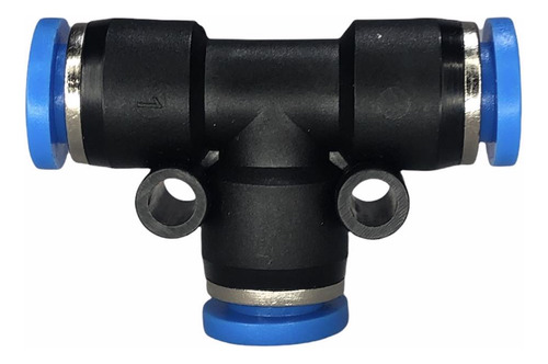 5 Conexão Pneumática União Tee 08mm Plástica Engate Rápido