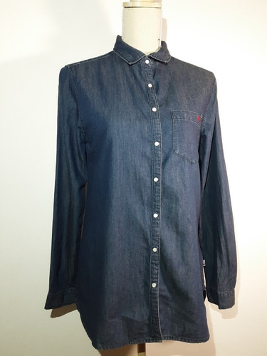 Imagen 6 de 10 de Camisa De Mezclilla Manga Larga Y Bolsillo, Talla 14 Años