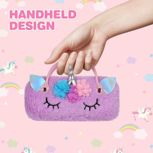 Funda Portátil Para Gafas Sungla, Bonita Unicornio, 2 Unidad
