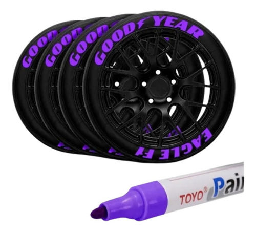 Marcador Cauchos Paint Resistente Agua Y Calor