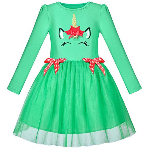 Vestido De Fiesta De Manga Larga Niñas, Talla 6-12