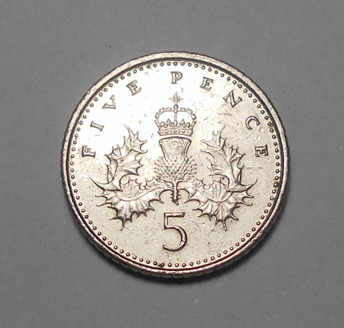 Gran Bretaña Moneda De 5 ( Five ) Pence 2001 - Km#988