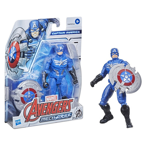 Figura De Acción Marvel Mech Strike Capitán América +3