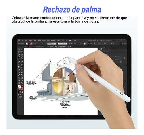Lápiz Óptico Stylus Pluma Para iPad,carga Rápida,atajos