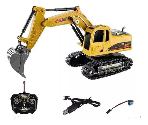 Rc Excavadora 1:24 Rc Coche Juguete Para Niños Amarillo Amarillo Marshall