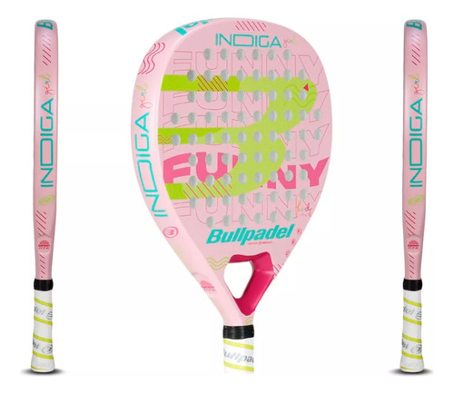Paleta Padel Bullpadel Indiga Girl Evalastic Polyglass 280 G Color Rosa