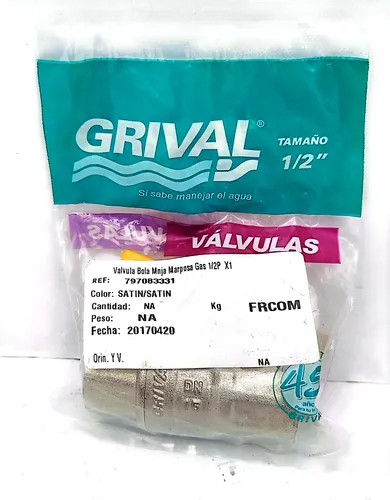 Válvula Bola Gas Grival