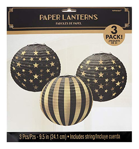 Linternas Estampadas En Caliente Glitz & Glam - 9.5 (3 Unida