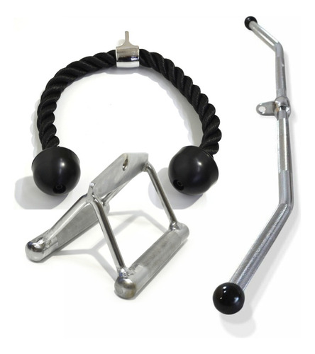 Agarre Casita + Soga Triceps + Barra Dorsalera Cromada Gmp