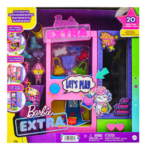 Barbie Extra Seleccionador De Estilo Con Mascota 20pz Mattel