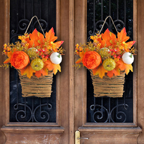 Cesta De Flores Para Colgar En La Puerta Cesta Decorativa De