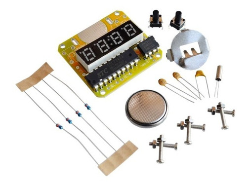 Kit Para Armar Reloj Led Digital Electrónico 1 Chip Diy