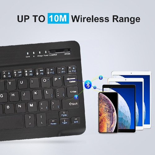 . Mini Teclado Bluetooth Inalámbrico De 10 Pulgadas