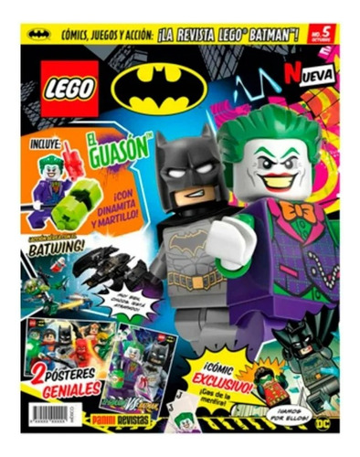 Lego Revista N°5, Batman Figura Lego  The Joker  Oct 2019 