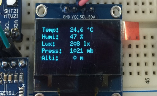Display Lcd Oled Azul 128x64 I2c Pantalla 0.96 I2c Arduino